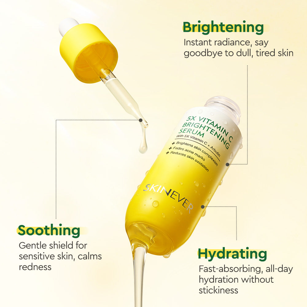 Skinever 5X Vitamin C Brightening Serum bottle
