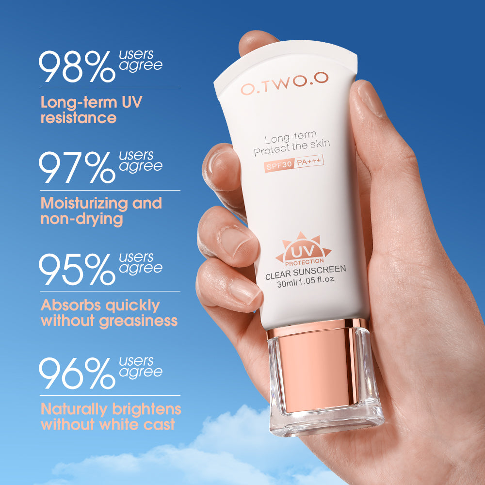O.TWO.O Clear Sunscreen SPF 30 PA+++ – Lightweight UV Protection for UAE Weather