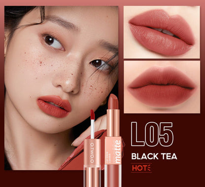 O.TWO.O Double-Ended Matte Lipstick and Gloss – Waterproof Long Lasting 2-in-1 Lip Color UAE