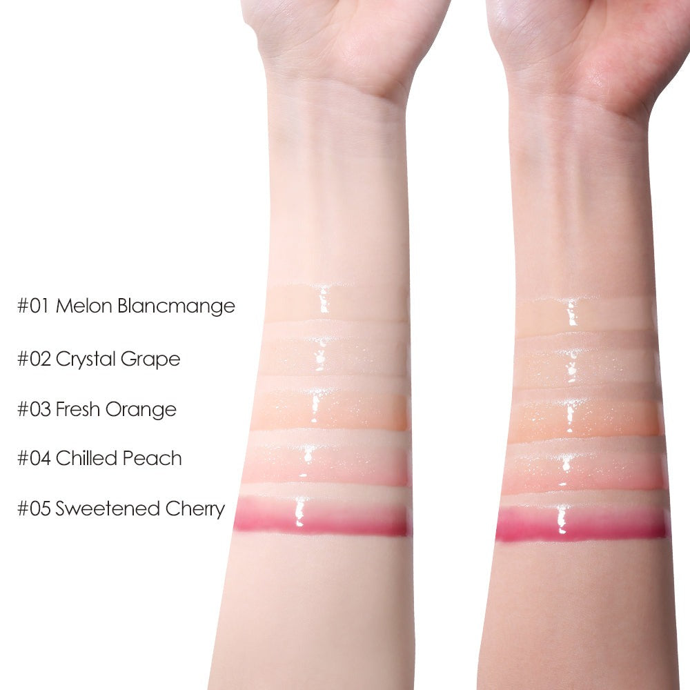 O.TWO.O 5 Colors Crystal Berry Lip Gloss – Glittery Moisturizing Plump Lip Gloss in UAE