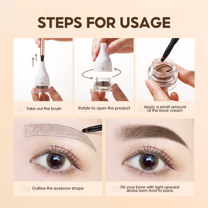 O.TWO.O 4-Color Waterproof Eyebrow Cream – 3D Brow Shaping Gel in UAE