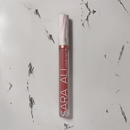 Sara Ali Cosmetics Aries neutral tone dusty rose lipstick