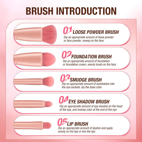 O.TWO.O Soft Fiber Makeup Brushes Set – 10-Piece Professional Brush Kit in UAE