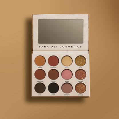 Sara Ali Cosmetics makeup palette with pigmented shades