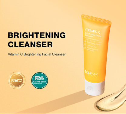 SKINEVER Vitamin C Brightening Facial Cleanser – Glow Boosting Daily Face Wash UAE