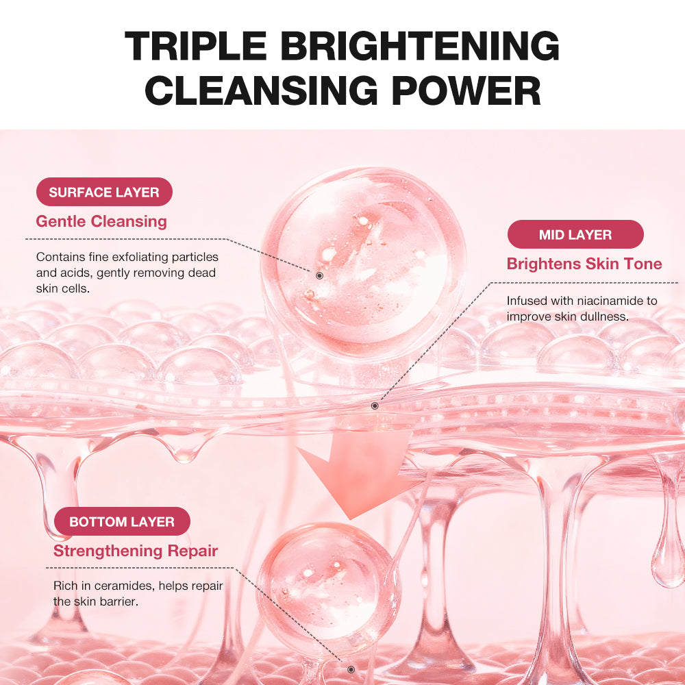 SKINEVER Niacinamide Brightening Deep Clean Scrub Cleanser – Exfoliating & Pore Refining Face Wash UAE