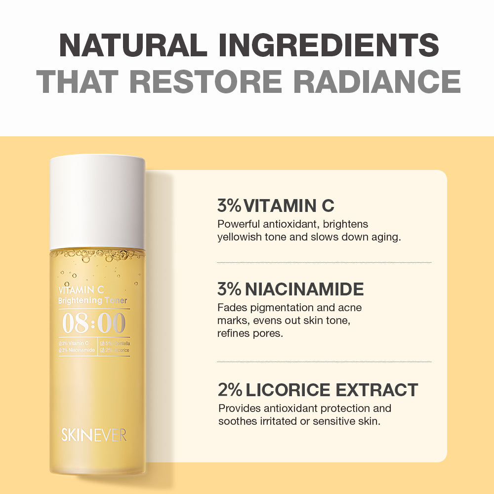 SKINEVER Vitamin C Brightening Toner – Glow Boosting & Pore Refining Toner UAE