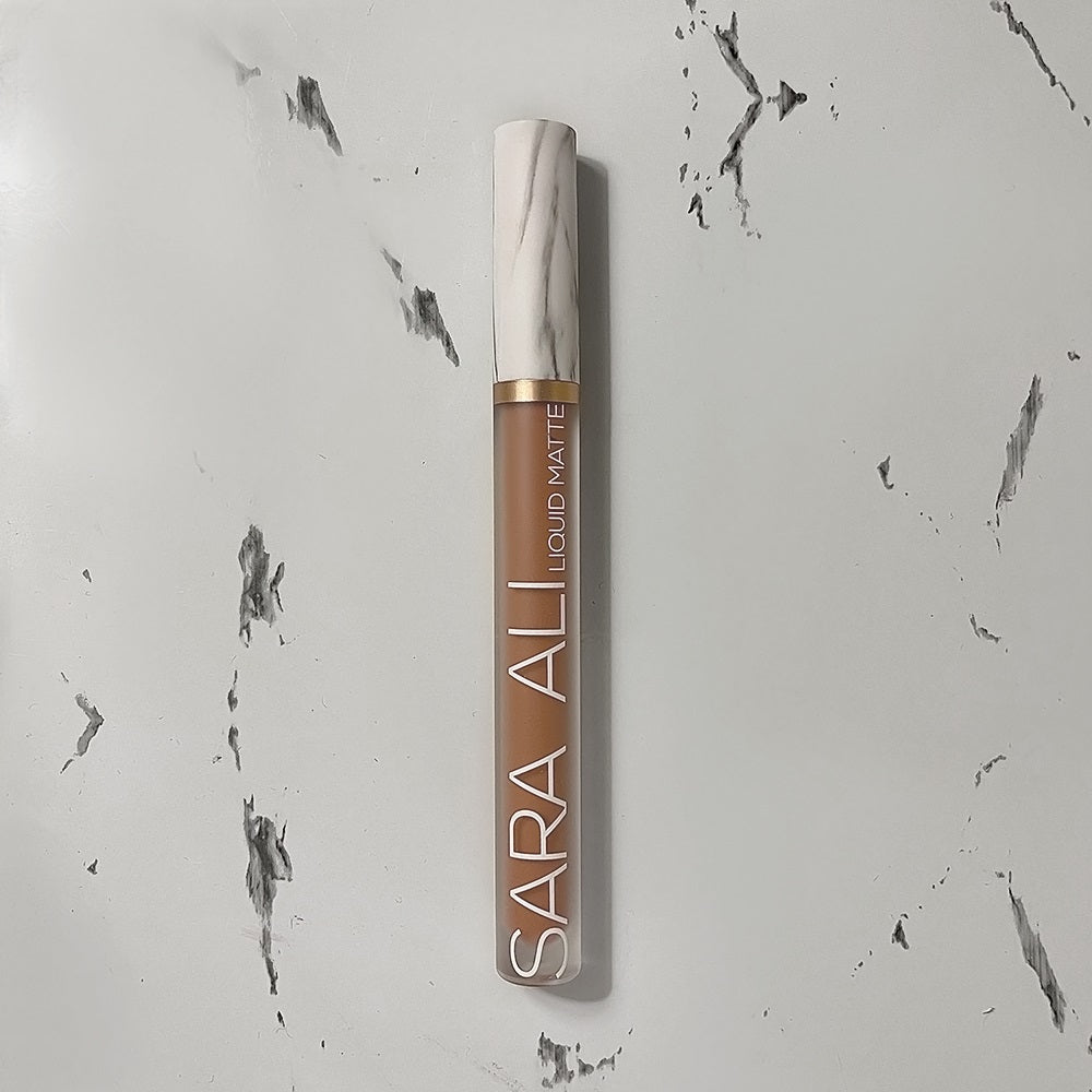 Sara Ali Cosmetics Sagittarius warm tone pink nude lipstick