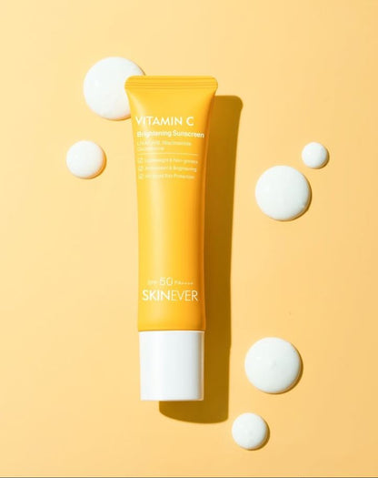 SKINEVER Vitamin C Sunscreen – Brightening SPF50 Daily UV Protection for Face UAE