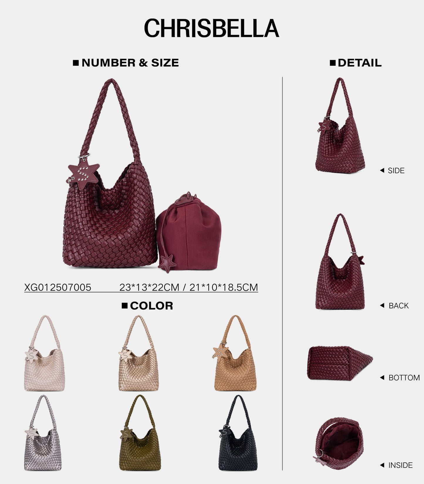 Chrisbella woven hobo bag braided leather