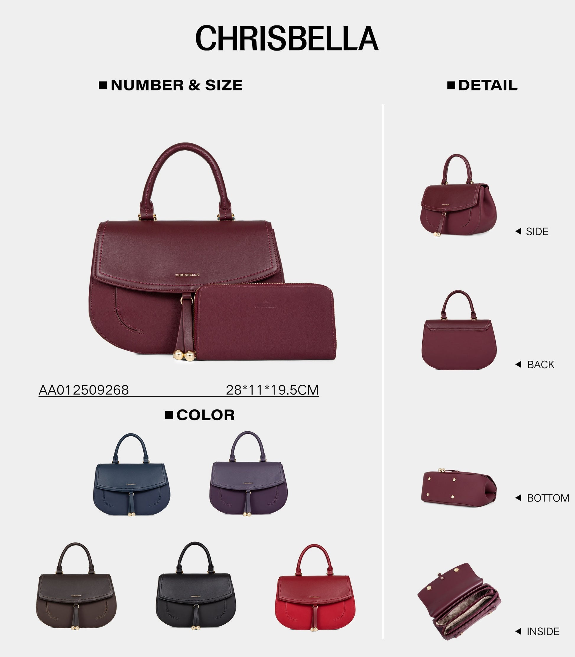 Chrisbella mini dome tote bag multi-color