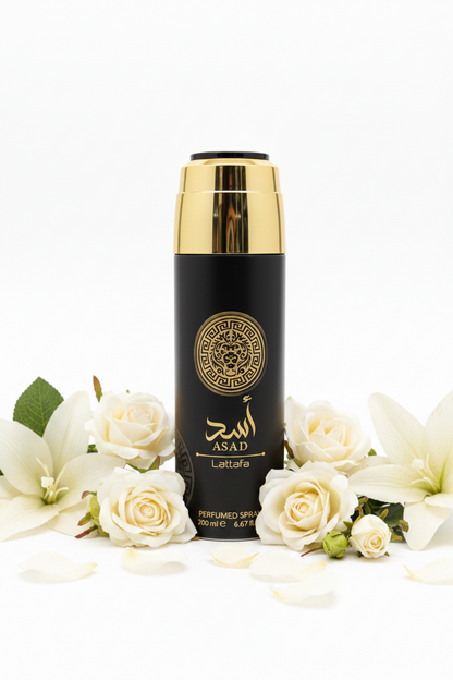 Asad Black Lattafa body spray 200ml