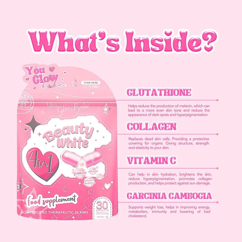 You Glow Babe 4-in-1 Whitening Slimming Glow Capsules – 30 pcs UAE