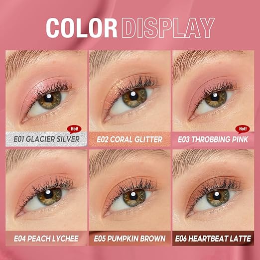 O.TWO.O Coral Shimmer Glitter Eyeshadow – Sparkling Coral Eye Makeup UAE