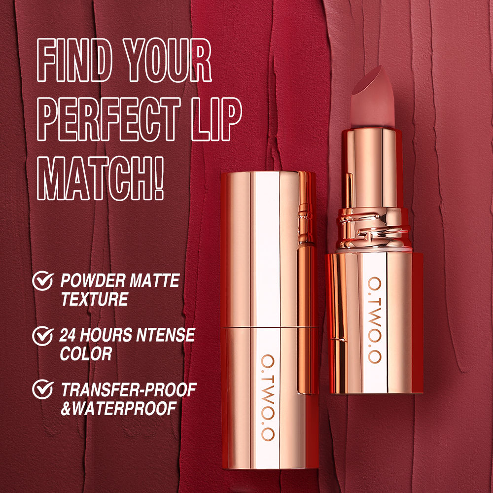 O.TWO.O Misty Kiss Lock Matte Lipstick – Bold 8-Color Set for Long-Lasting Wear in UAE