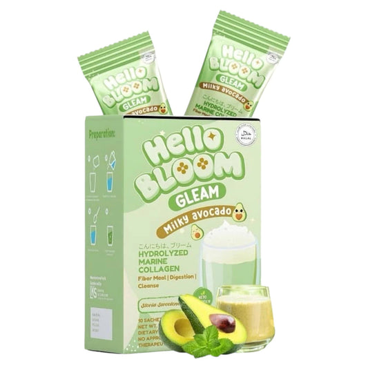 Hello Bloom Gleam Milky Avocado – Avocado Milk Drink Sachets UAE