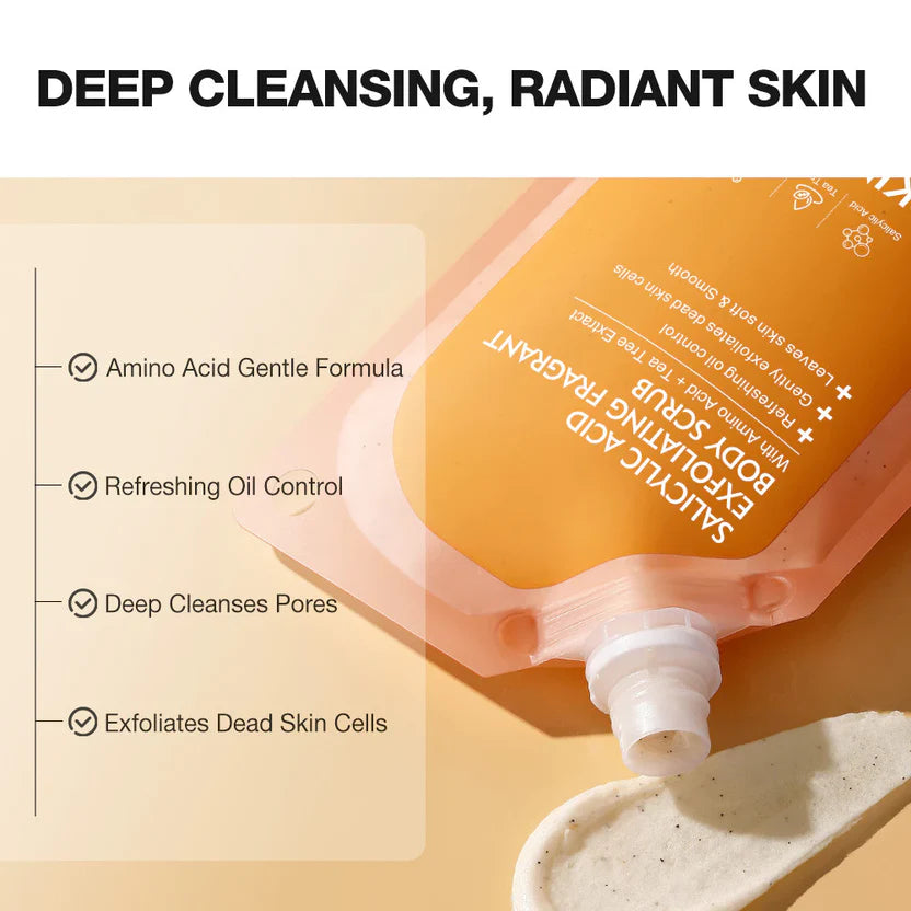 SKINEVER Salicylic Acid Gentle Exfoliating Body Scrub – Deep Cleansing & Smooth Skin UAE